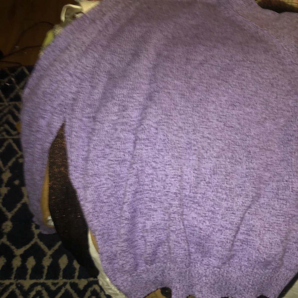 Purple turtleneck sweater